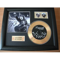 Angus Young Gold CD and Plectrum Display (Preprint) - AC/DC