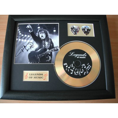 Angus Young Gold CD and Plectrum Display (Preprint) - AC/DC