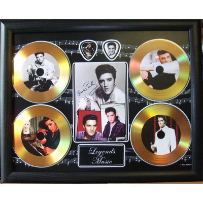 Elvis Presley Gold CD and Plectrum Display (Preprint)