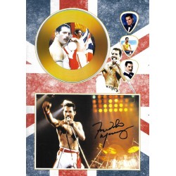 Freddie Mercury Gold CD and Plectrum Display 2 (Preprint)