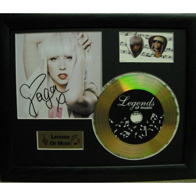 Lady Gaga Gold CD and Plectrum Display (Preprint)