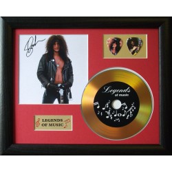 Slash Gold CD and Plectrum Display (Preprint) - Guns N' Roses