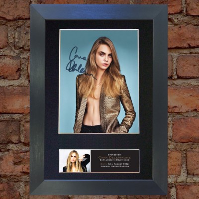 Cara Delevingne Pre-Printed Autograph