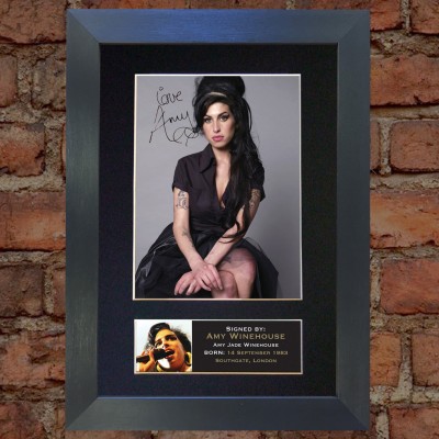 Amy Winehouse Pre-Printed autograph AFTAL