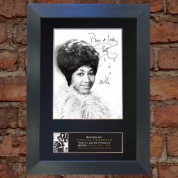 Aretha Franklin Pre-Printed Autograph