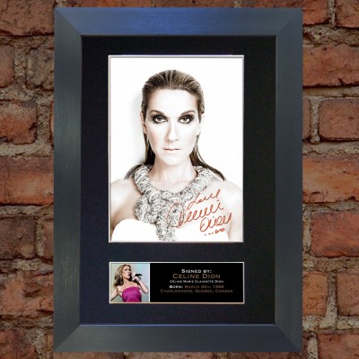 Celine Dion Pre-Printed Autograph