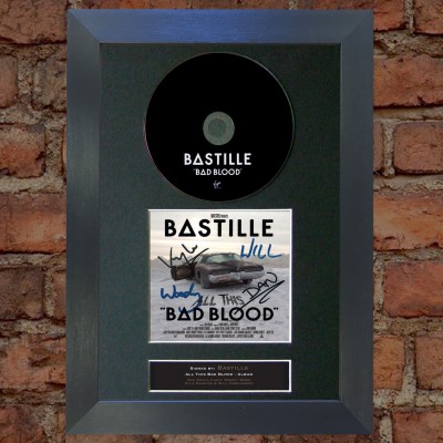 Bastille Pre-Printed autograph AFTAL 2 (All This Bad Blood)