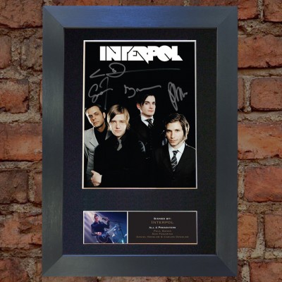 Interpol Pre-Printed Autograph