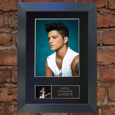 Bruno Mars Pre-Printed Autograph 1