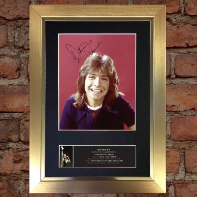 David Cassidy Pre-Printed Autograph