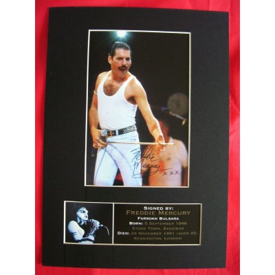 Freddie Mercury Pre-Printed autograph AFTAL 2