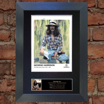 George Harrison Pre-Printed autograph