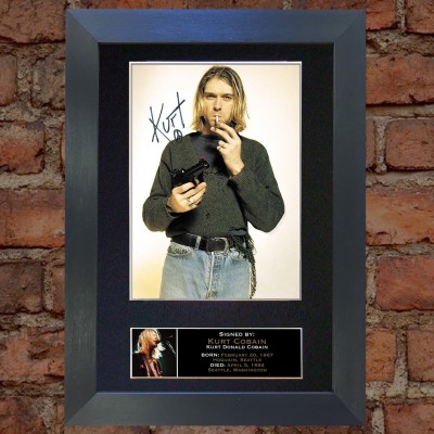 Kurt Cobain Pre-Printed Autograph (Nirvana)