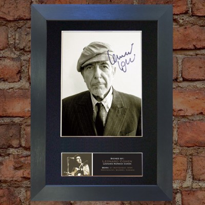 Leonard Cohen Pre-Printed Autograph