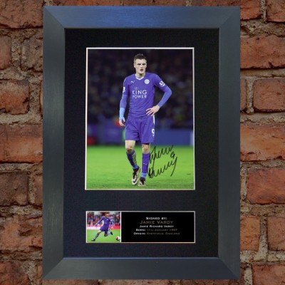 Jamie Vardy Pre-Printed autograph (Leicester City)