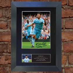 Sergio Aguero Pre-Printed Autograph (Manchester City)