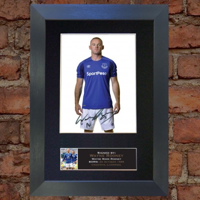 Wayne Rooney Pre-Printed Autograph (Everton)