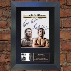 Conor McGregor and Jose Aldo Pre-Printed Autograph (UFC)
