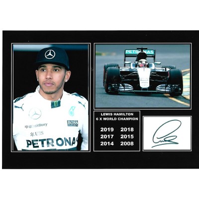 Lewis Hamilton Pre-Printed autograph