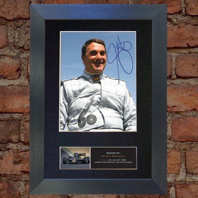 Nigel Mansell Pre-Printed Autograph