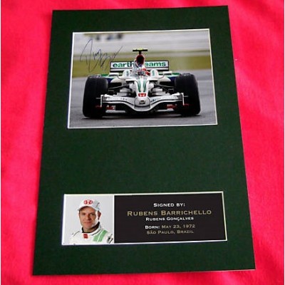 Rubens Barrichello Pre-Printed Autograph