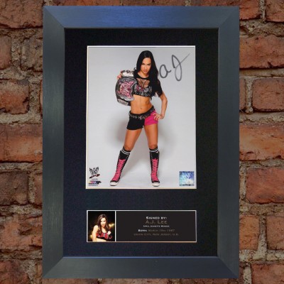 AJ Lee Pre-Printed autograph (WWE)