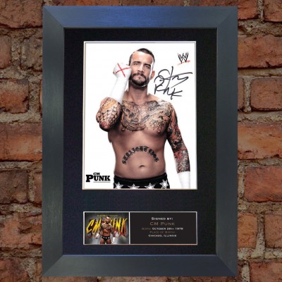 CM Punk Pre-Printed autograph (WWE; UFC)