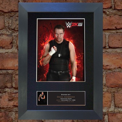 Dean Ambrose Pre-Printed autograph (WWE)