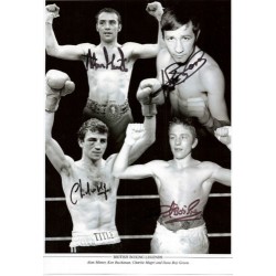 Alan Minter, Ken Buchanan, Charlie Magri and Dave Boy Green autograph