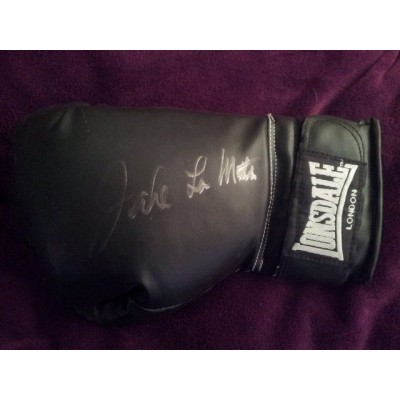 Jake LaMotta Signed Boxing Glove