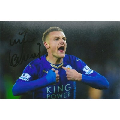 Jamie Vardy autograph AFTAL 5 (Leicester City)