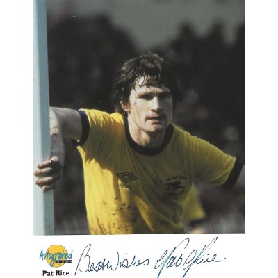 Pat Rice autograph AFTAL (Arsenal)