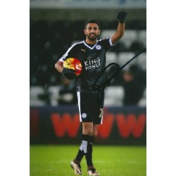 Riyad Mahrez autograph AFTAL (Leicester City)