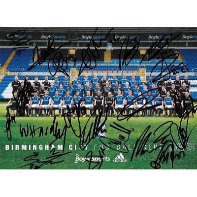 Birmingham City F.C. 2019/20 team autograph AFTAL 2