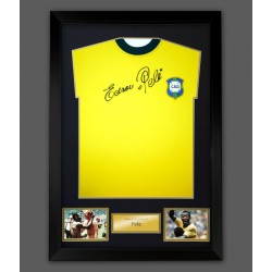 Pele Signed Brazil Football Shirt