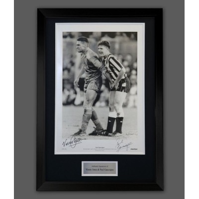 Vinnie Jones & Paul Gascoigne autograph AFTAL