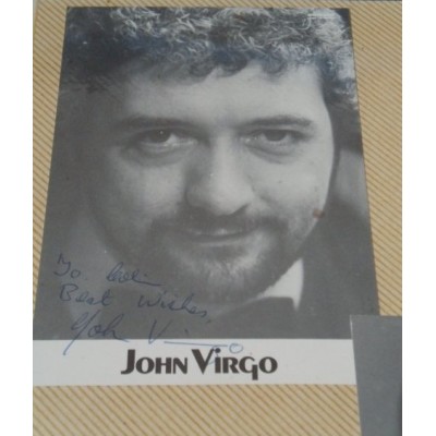 John Virgo dedicated autograph