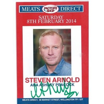 Steven Arnold autograph (Coronation Street)