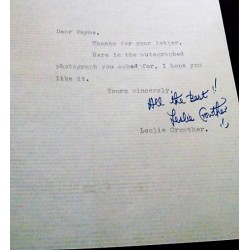 Leslie Crowther Signed Letter (The Price is Right) autograph