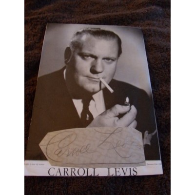 Carroll Levis autograph