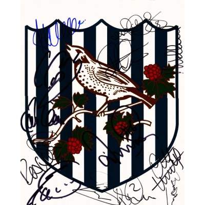 West Bromwich Albion FC Crest 9 autographs
