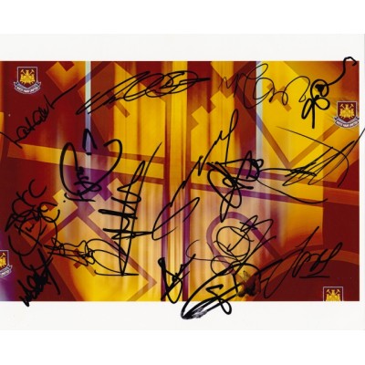 West Ham United F.C. team autograph