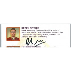 Derek Ritchie autograph AFTAL (Script Editor on Doctor Who)