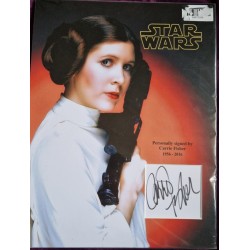 Carrie Fisher autograph AFTAL