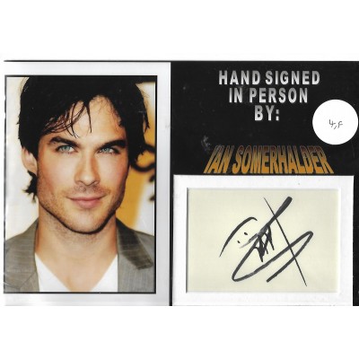 Ian Somerhalder autograph AFTAL Vampire Diaries 