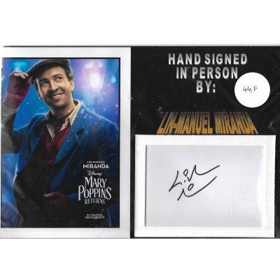 Lin-Manuel Miranda autograph AFTAL Mary Poppins