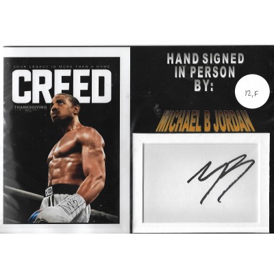 Michael B Jordan autograph AFTAL Creed 