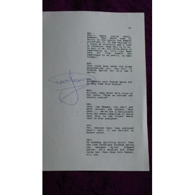David Jason Signed Script Sheet 1 (Only Fools and Horses)
