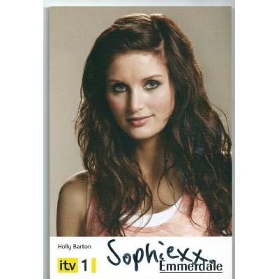 Sophie Powles autograph AFTAL (Emmerdale)