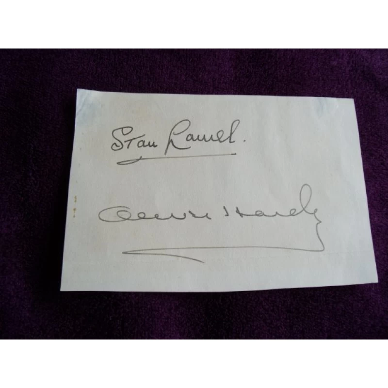 Laurel and Hardy autograph